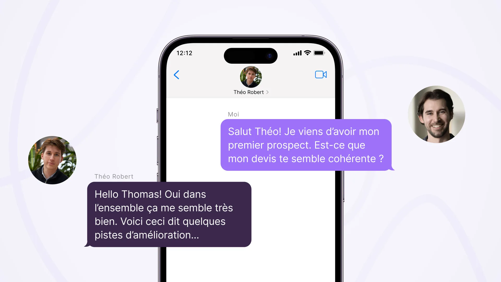 Un contact direct par message